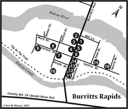 Burritts Rapids Walking Tour Map