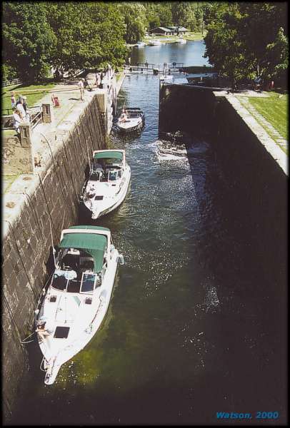 Boats in Lock at Jones Falls
