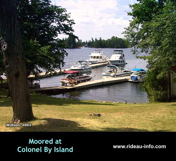 Moored at Colonel By Island