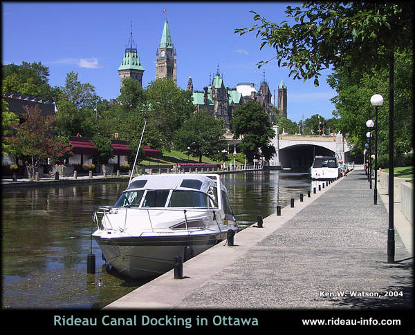 Rideau Canal Docking in Ottawa
