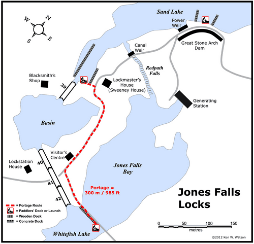 Map of the Jones Falls Lockstation