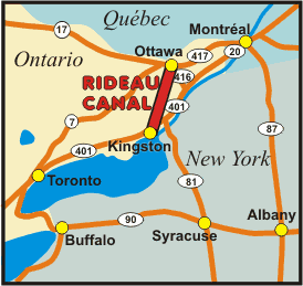 Rideau Canal Location Map
