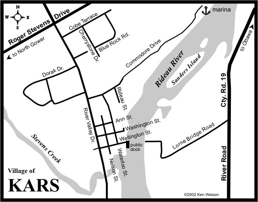 Map of Kars, Ontario