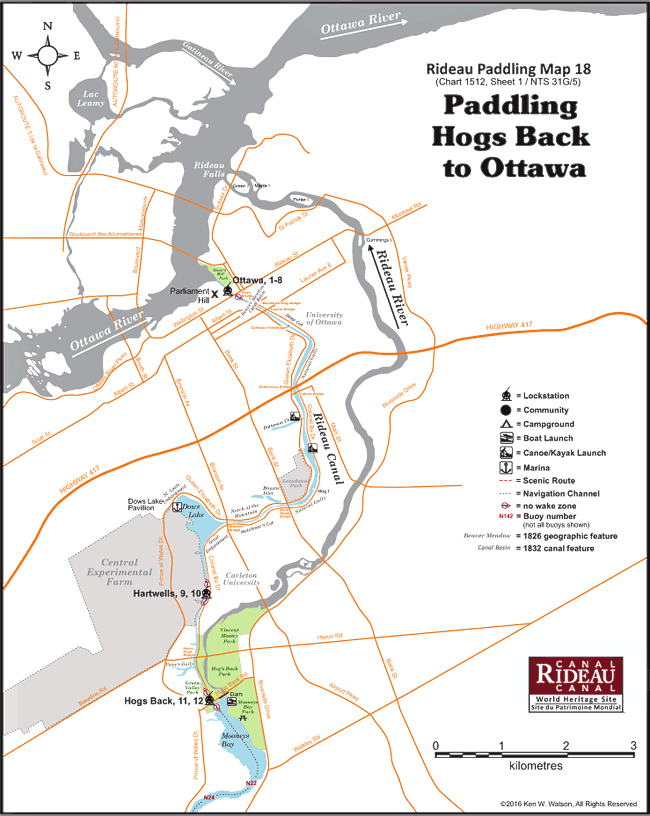 Hogs Back to Ottawa Map Hogs Back to Ottawa Map