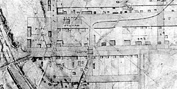 crop of 1831 map of Bytown
