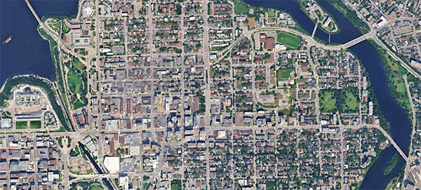 2024 satellite view of Ottawa