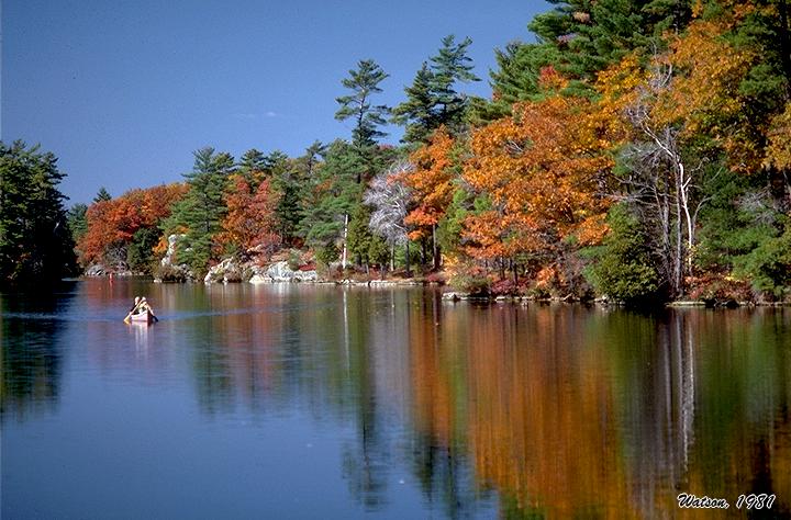 Canoe near Davis Lock