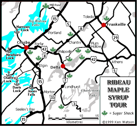 maple syrup tour map