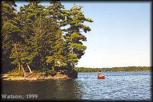 Canoeing on Big Rideau Lake