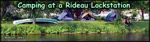 Camping at a Rideau Lockstation