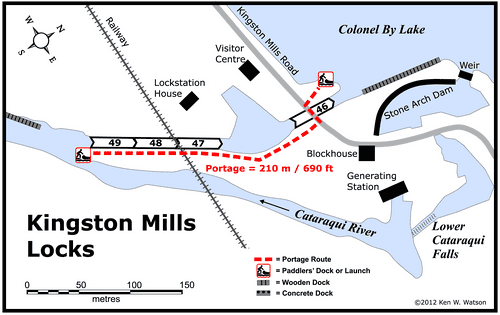 Map of Kingston Mills Lockstation
