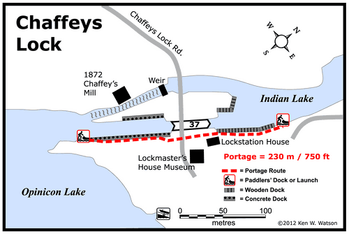 Map of Chaffeys Lockstation