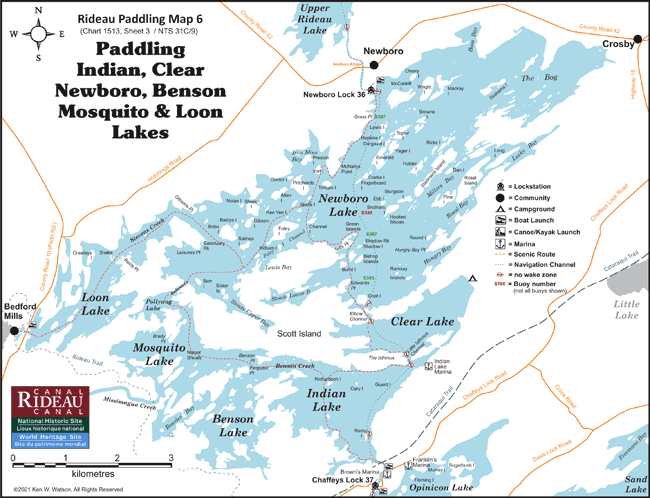 Chaffeys to Newboro Map