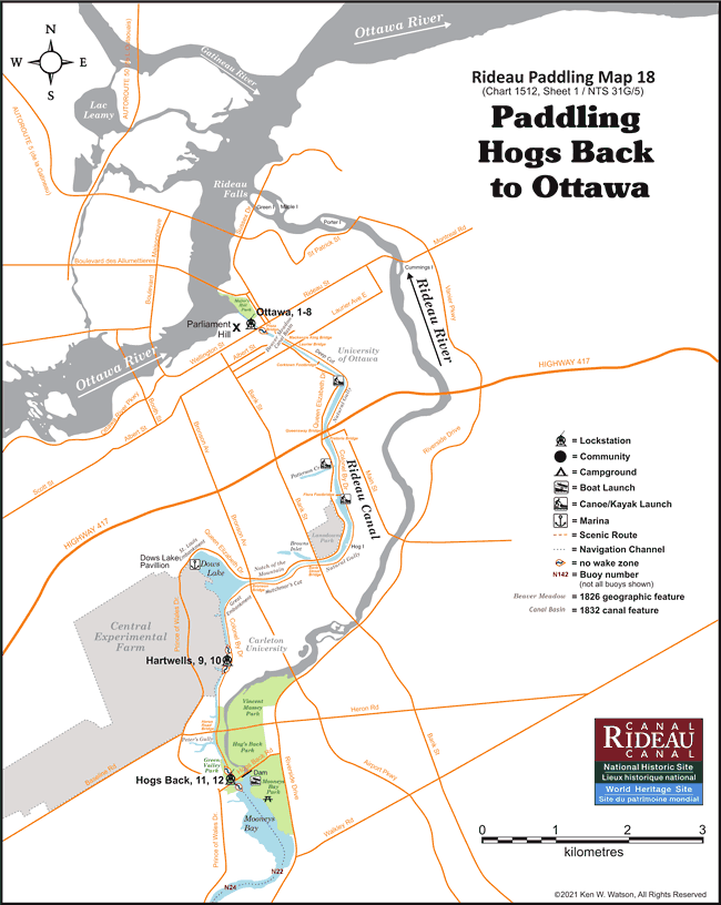 Hogs Back to Ottawa Map