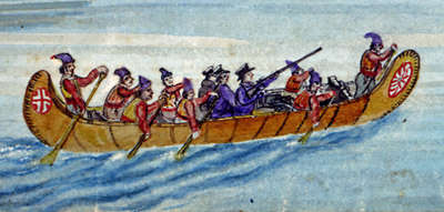 Voyageur Canoe by Thomas Burrowes