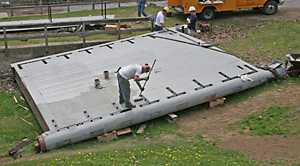 A Gate Being Painted