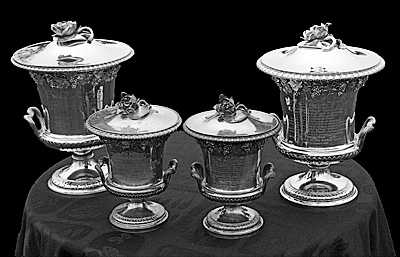 The four cups at the Rideau Canal Museum in 2007 - photo by Simon Lunn